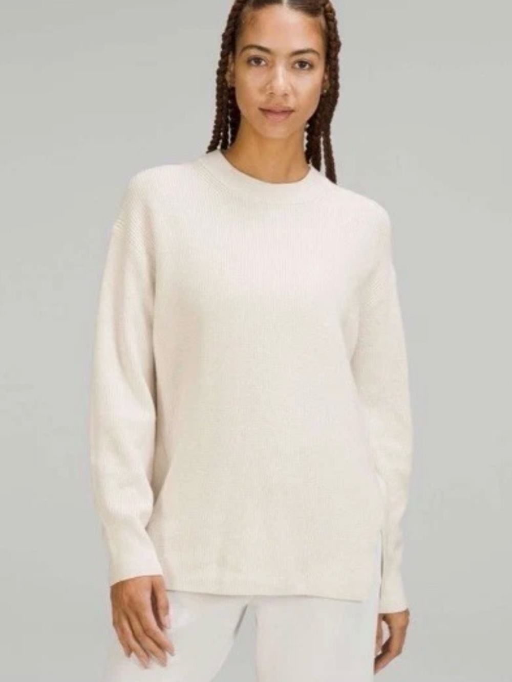 🌺LULULEMON IVORY MERINO WOLL CREWNECK SWEATER SIZE 10🌺